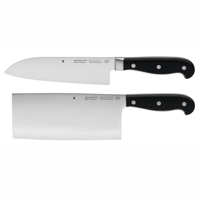 Set 2 Coltello Santoku e Mannaia cinese WMF Spitzenklasse Plus, Acciaio Inox