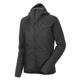 Fleece Salewa Fanes Hybrid Tirolwoll Hoody Women Black Out Melange