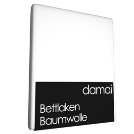 Bettlaken Damai Weiß (Renforcé)-160 x 260 cm (1-persoon)