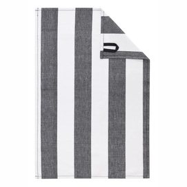 Theedoek Cawo Zoom Blockstripes Schwarz (Set van 4)