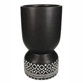 Bloempot HD Living Tribal Black 15 x 15 x 27,5 cm