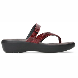 Slipper Wolky Bassa Mini Croco Leather Red Damen-Schuhgröße 38