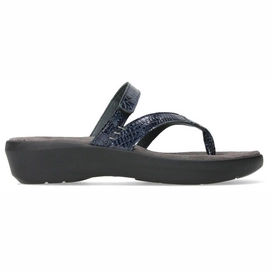 Slipper Wolky Bassa Mini Croco Leather Blue Damen
