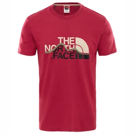 T-Shirt The North Face S/S Mount Line Tee Rumba Rot Herren