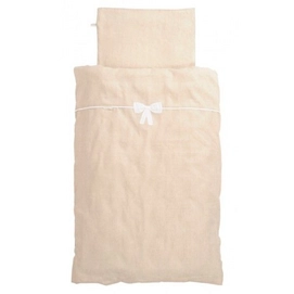 Dekbedovertrek Little Naturals Linen Bow Natural Katoen