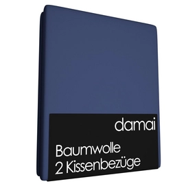 2 Kissenbezüge Damai Dunkelblau (Renforcé)-60 x 90 cm