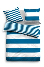 Bettwäsche Tom Tailor Sportlicher Streifen Blue Bird Linon