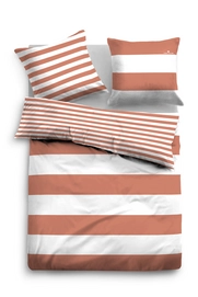 Bettwäsche Tom Tailor Casual Stripe Salmon Linon