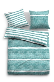 Bettwäsche Tom Tailor Streifen Wende Blue Bird Linon