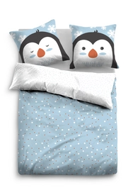Bettwäsche Tom Tailor Sleepy Penguin Lichtblau Linon