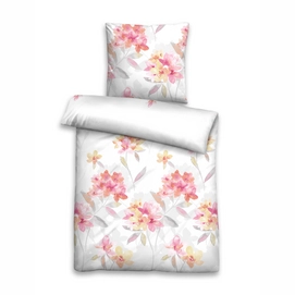 Bettwäsche Castell Blumen Pink Mako Satin