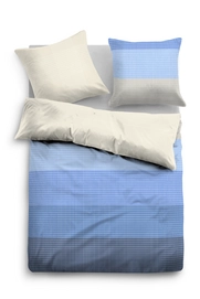 Bettwäsche Tom Tailor Blurred Grid Classic Blue Mako Satin