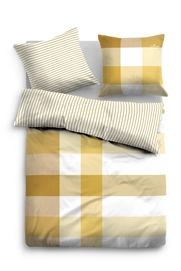 Bettwäsche Tom Tailor Country Check Lemon Mako Satin