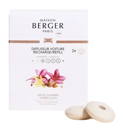 Parfum de Voiture Maison Berger Recharge Soleil D'Ambre 2 Pièces