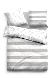 Bettwäsche Tom Tailor Streifen Quer Wende Grey Mako Satin
