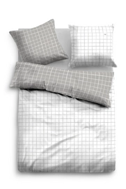 Bettwäsche Tom Tailor Karo Wende Grey Mako Satin