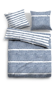Bettwäsche Tom Tailor Streifen Wende Jeans Mako Satin