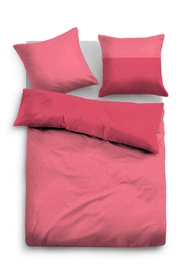 Bettwäsche Tom Tailor Uni Struktur Cherry Red Mako Satin