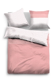 Bettwäsche Tom Tailor Gepunkte Querstreifen Rose Mako Satin