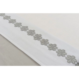 Ledikantlaken Jollein Flower Strip Grey
