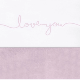Ledikantlaken Jollein Love You Vintage Pink-75 x 100 cm (Wieglaken)