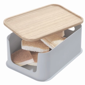 Boîte de rangement iDesign Medium avec Ouverture et Couvercle grey (30 x 21 cm)
