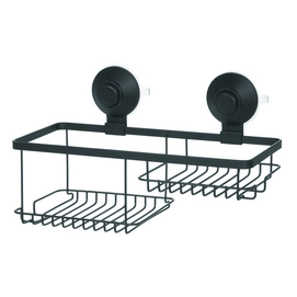 Duschablage iDesign Everett Push Lock Combo Caddy mit Saugnapf Schwarz