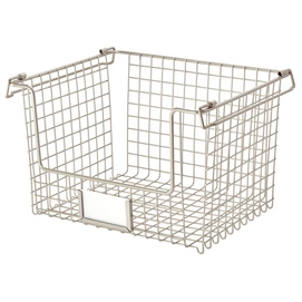 Aufbewahrungskorb iDesign Classico Stapelbar Beige 30,8 x 25,4 cm