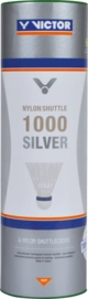 Badminton Shuttle Victor Nylon 1000 Slow Yellow (Koker van 6)