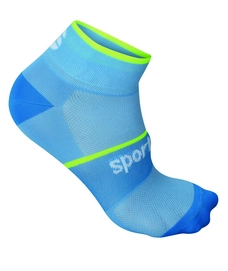 Fietssokken Sportful Women Cometa 3 Cerulean Yellow Fluo