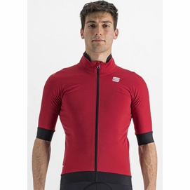 Fahrradjacke Sportful Fiandre Pro Jacket Short Sleeve Red Rumba Herren