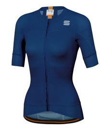 Fietsshirt Sportful Women Bodyfit Pro Evo Jersey Blue Twilight Gold