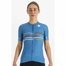 Fietsshirt Sportful Women Vélodrome W Short Sleeve Jersey Berry Blue