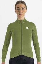 Maillot de Cyclisme Sportful Femme Monocrom Woman Thermal Jersey Green Bottle