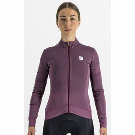 Maillot de Cyclisme Sportful Women Monocrom Woman Thermal Jersey Mauve Black