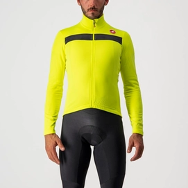 Maillot de Cyclisme Castelli Men Puro 3 Jersey Full Zip Yellow Fluo-L