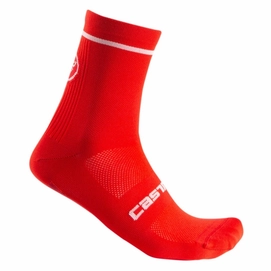 Fahrradsocke Castelli Entrata 13 Sock Red-Schuhgröße 44 - 47