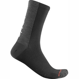 Fahrradsocke Castelli Unisex Bandito Wool 18 Sock Black-Schuhgröße 40 - 43