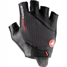 Gants de Cyclisme Castelli Rosso Corsa Pro V Glove Dark Gray-L
