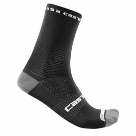 Fahrradsocke Castelli Rosso Corsa Pro 15 Sock Black-Schuhgröße 36 - 39