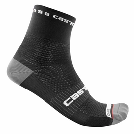 Chaussettes de Cyclisme Castelli Rosso Corsa Pro 9 Sock Black-Pointure 36 - 39