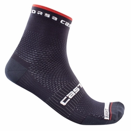 Fahrradsocke Castelli Rosso Corsa Pro 9 Sock Savile Blue-Schuhgröße 36 - 39
