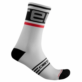 Chaussettes de Cyclisme Castelli Prologo 15 Sock Black White