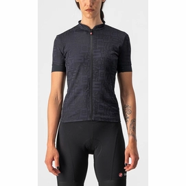 Fietsshirt Castelli Women Promessa Jacquard Jersey Light Black