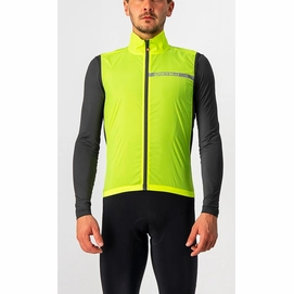Gilet de Cyclisme Castelli Men Squadra Stretch Vest Yellow Fluo Dark Gray 22