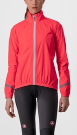 Fietsjack Castelli Women Emergency 2 W Rain Jacket Brilliant Pink