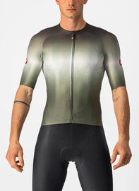 Fietsshirt Castelli Men Aero Race 6.0 Jersey Military Green Light Black