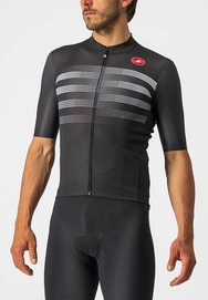 Fietsshirt Castelli Men Endurance Pro Jersey Light Black White-Gray