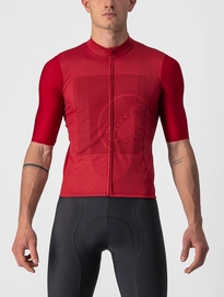 Fietsshirt Castelli Men Bagarre Jersey Pro Red Bordeaux