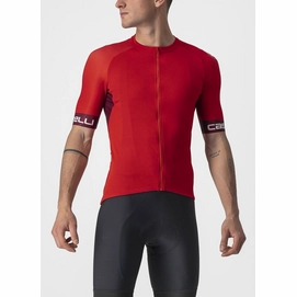 Radtrikot Castelli Entrata Vi Jersey Red Bordeaux-Ivory Herren